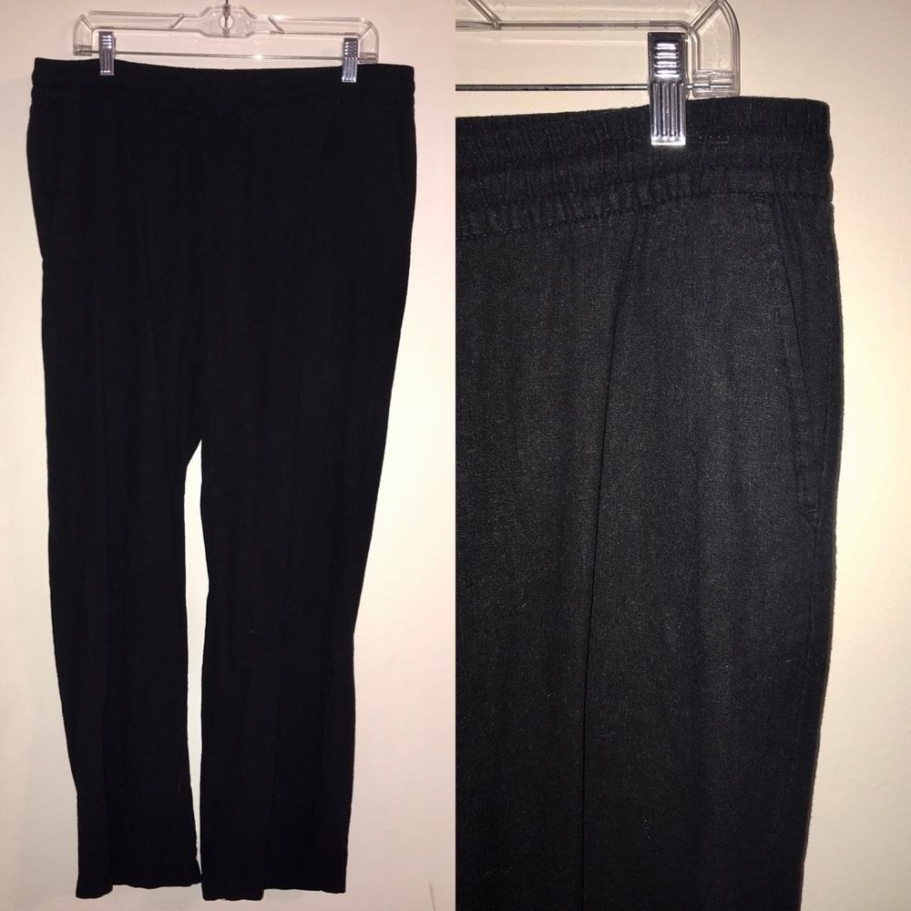 Old Navy Black Linen Pants Size L